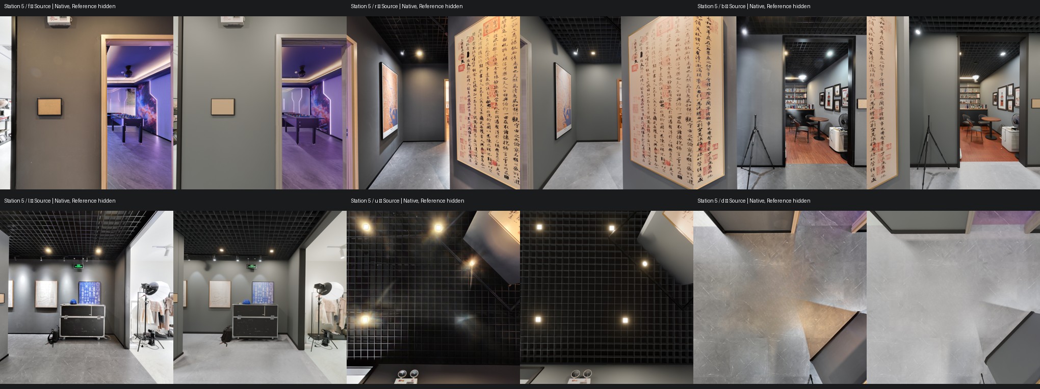 Corridor source photos and reconstruction